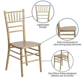 Flash Furniture Hercules Series Gold Wood Chiavari Chair XSGOLD