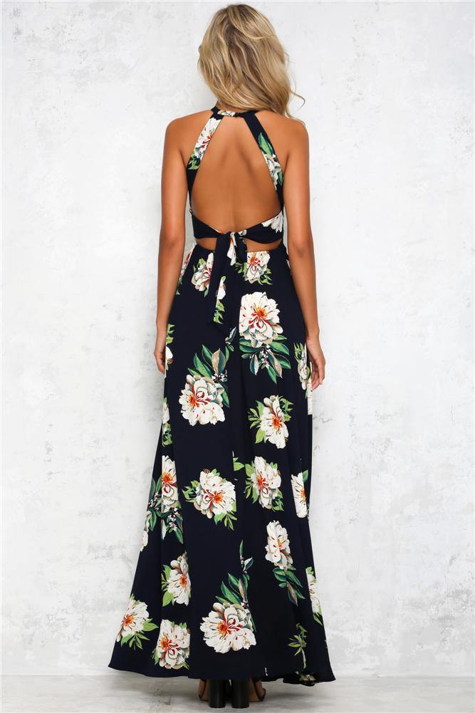 Heart To Heart Maxi Dress Navy