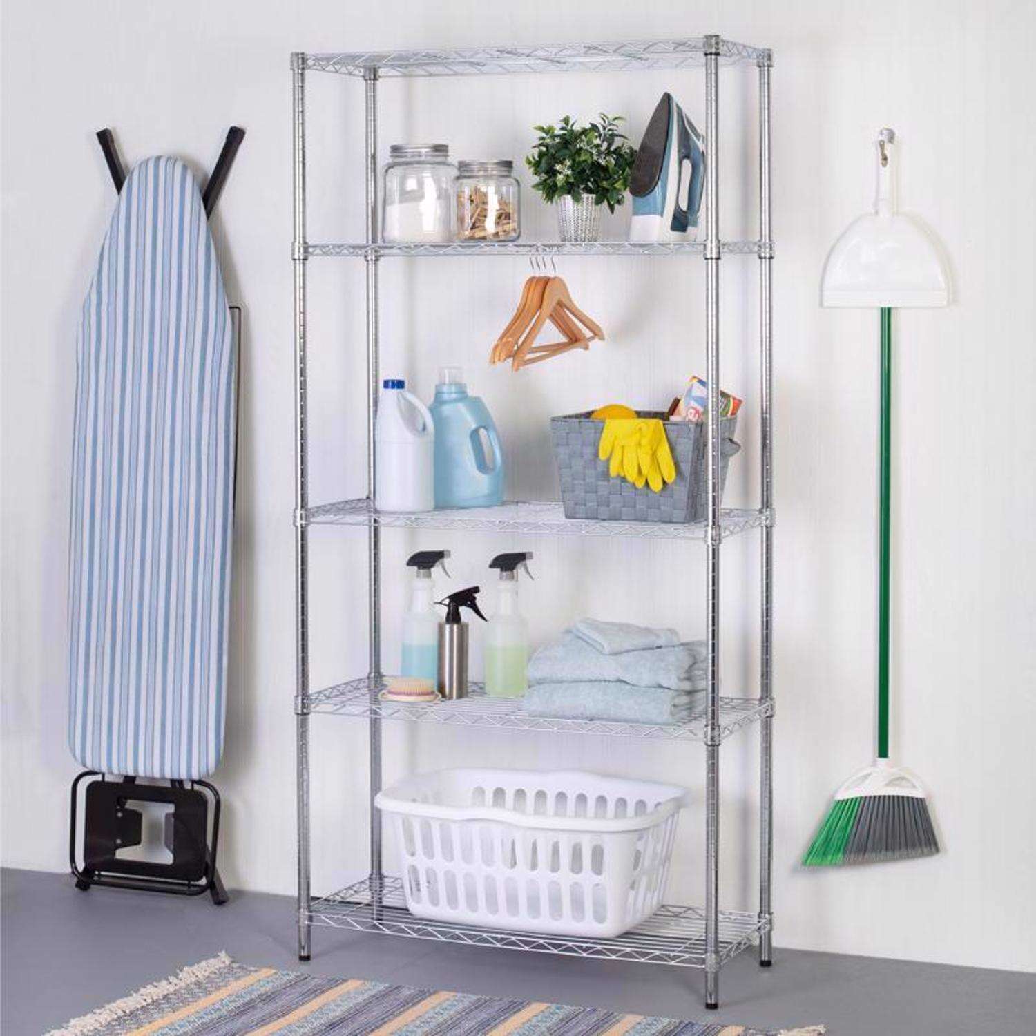 Honey-Can-Do 72 in. H X 36 in. W X 14 in. D Steel Shelving Unit