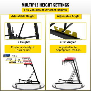 VEVOR Topside Creeper 400 lbs. Topside Automotive Engine Creeper Adjustable Height Foldable with 4 Casters Padded Deck HSKZDQCFDJXLCFLNIV0