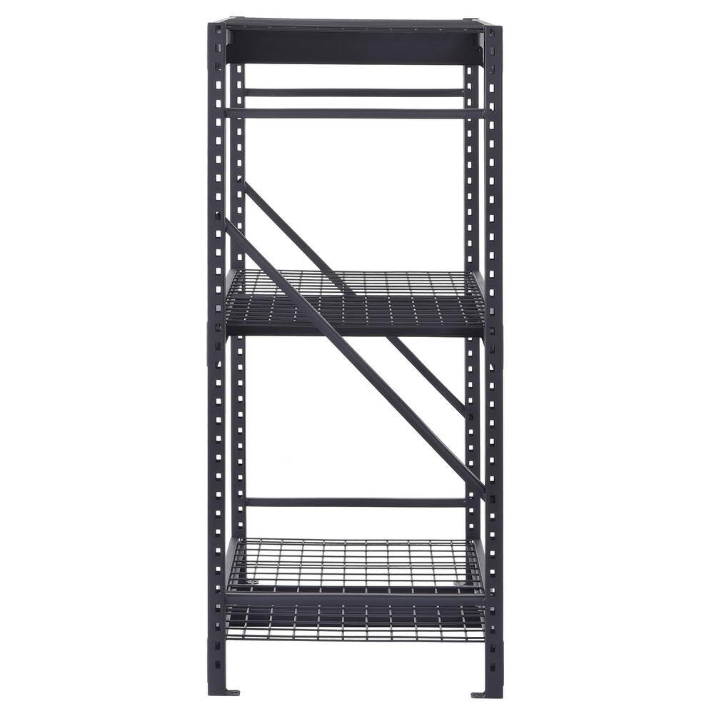 Husky 3-Tier Industrial Duty Steel Freestanding Garage Storage Shelving Unit in Black (65 in. W x 54 in. H x 24 in. D) N2W652454W3B