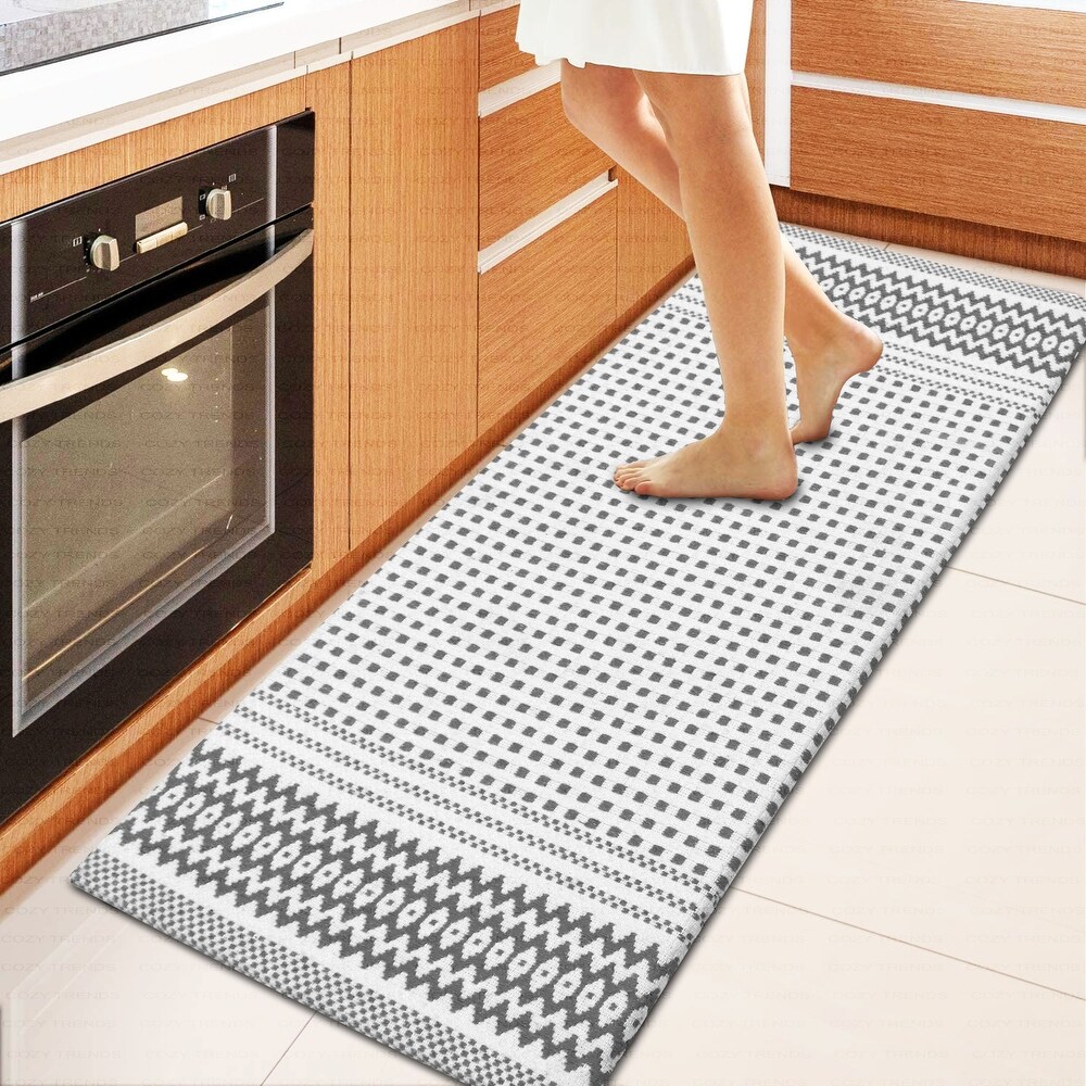 Kitchen Runner Rug/ Mat Cushioned Cotton Hand Woven Anti Fatigue Mat Kitchen/Bathroom/Bed side 18x48''   18''x48''