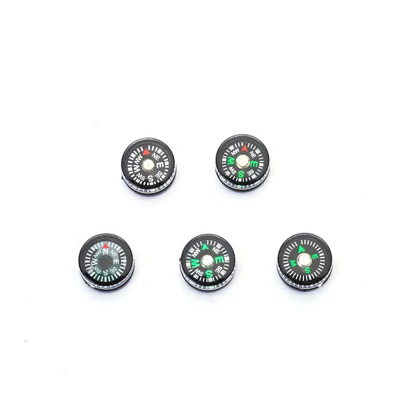 DIHAO 12/14/15/20/25mm Liquid Filled Button Compass Plastic Mini Compass for Camping Hiking Outdoor Travel