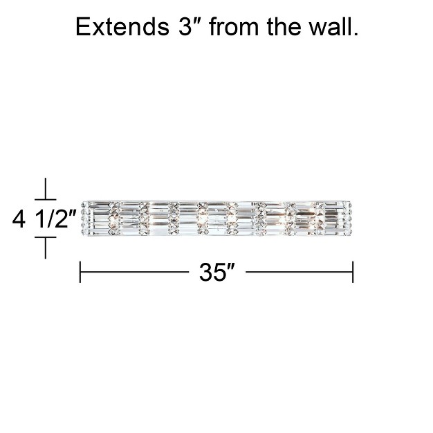 Light Bar Fixture Clear Crystal For Bedroom Bathroom Vanity Reading Living Room