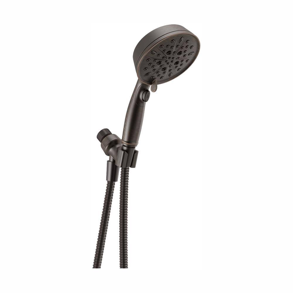 Delta 7-Spray Patterns 1.75 GPM 5.25 in. Wall Mount Handheld Shower Head in Venetian Bronze 75723RB