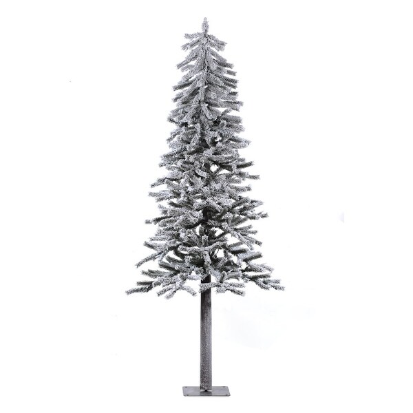 Vickerman 6' x 34 Flocked Alpine Artificial Christmas Tree，Unlit