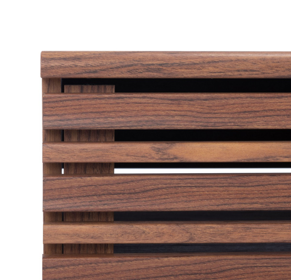 Loralei 1 Shelf Coffee Table Walnut   Midcentury   Coffee Tables   by Peachtree Fine Furniture  Houzz