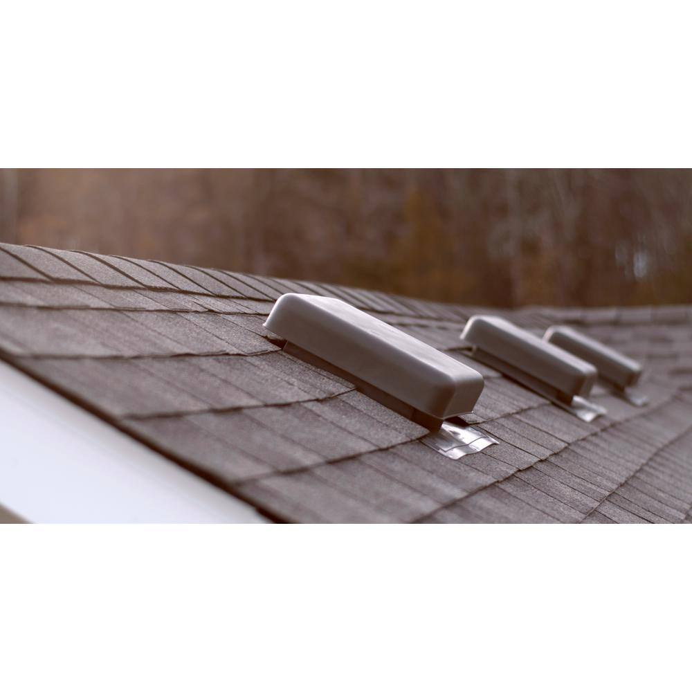 Master Flow 60 sq. in. NFA Resin Square-Top Roof Louver Static Vent in Black RT65BL