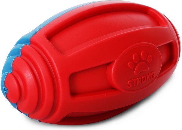 Pet Life Gridiron Football Floating Chew and Fetch Dog Toy， Red/Blue