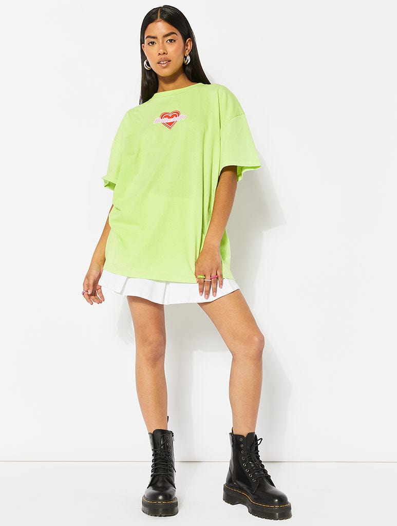 Hello Kitty x Skinnydip Green Floral Oversized T-Shirt