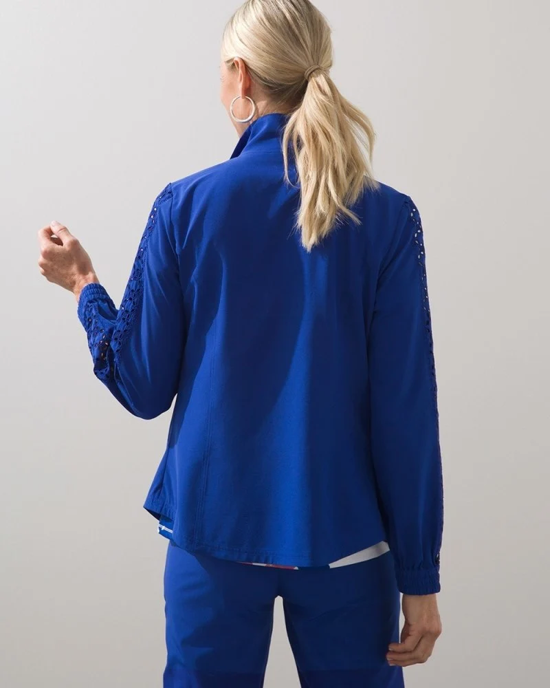 Neema Cutwork Jacket Rich Cobalt