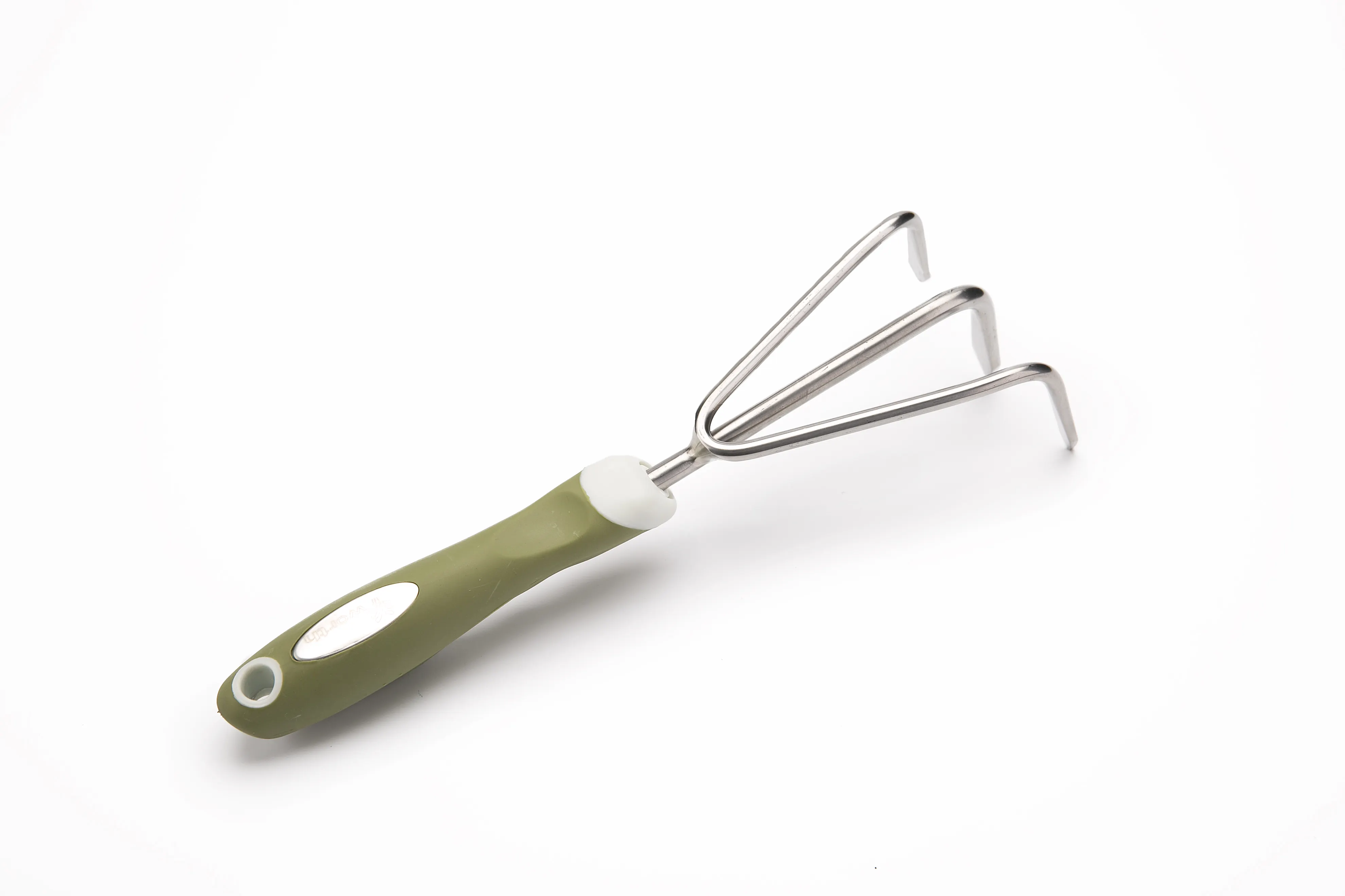 PP TPR handle green white stainless steel metal gardening hand tools cultivator