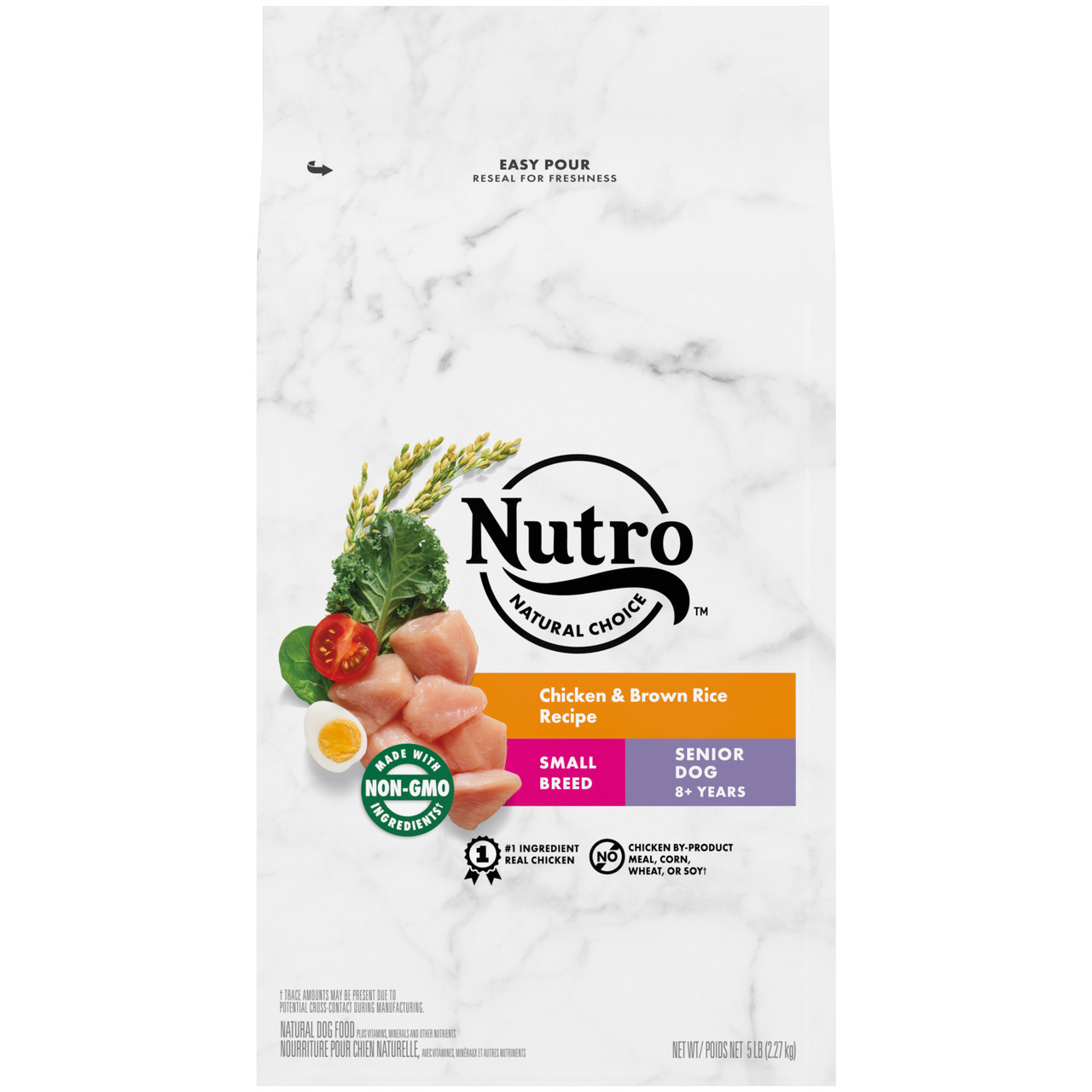 Nutro Natural Choice Small Breed Chicken and Brown Rice Senior Dog Food， 5 Lbs.