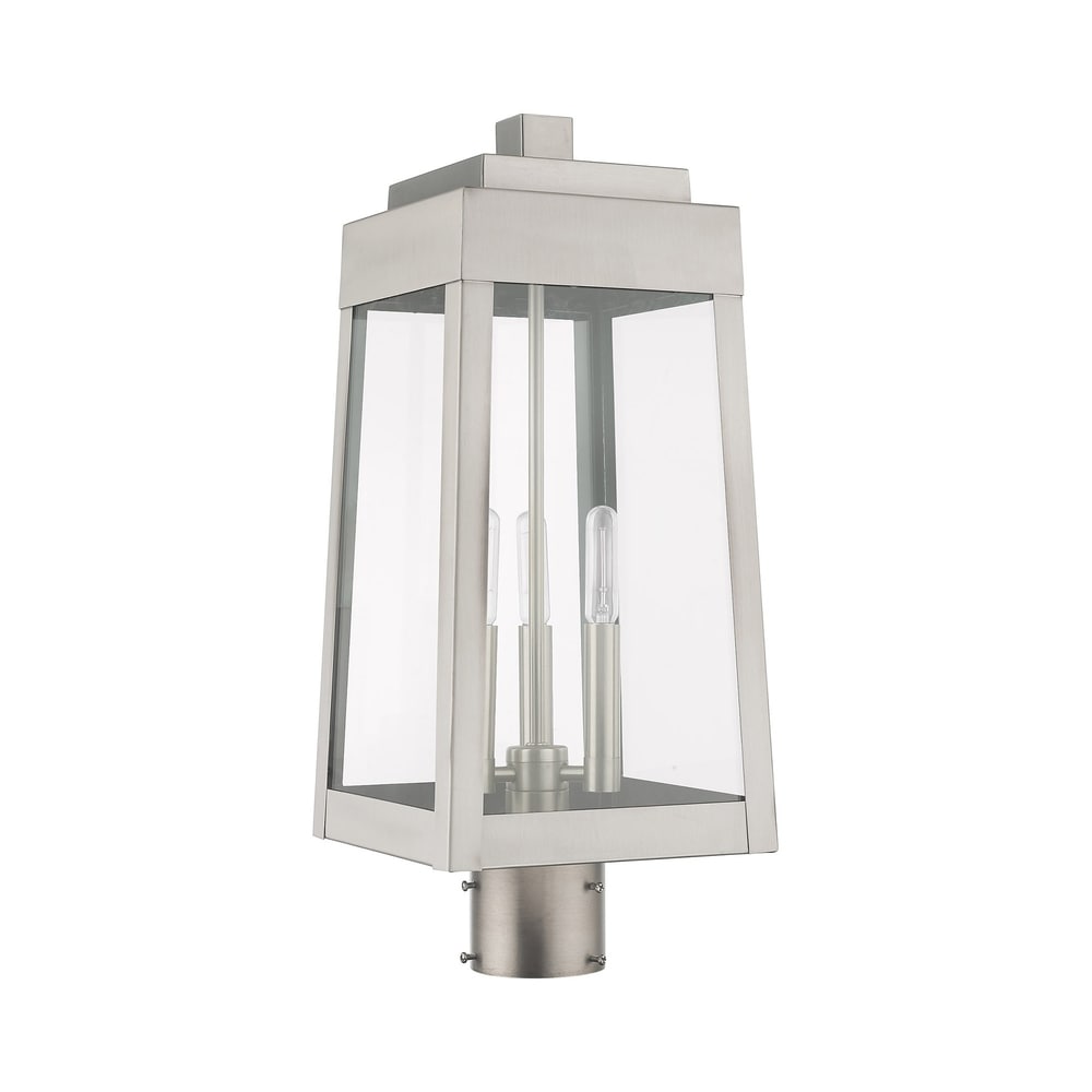 Livex Lighting Oslo 3 Light Outdoor Post Top Lantern   8.25\