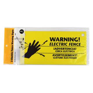 Zareba Electric Fence Warning Sign (3-Pack) WS3