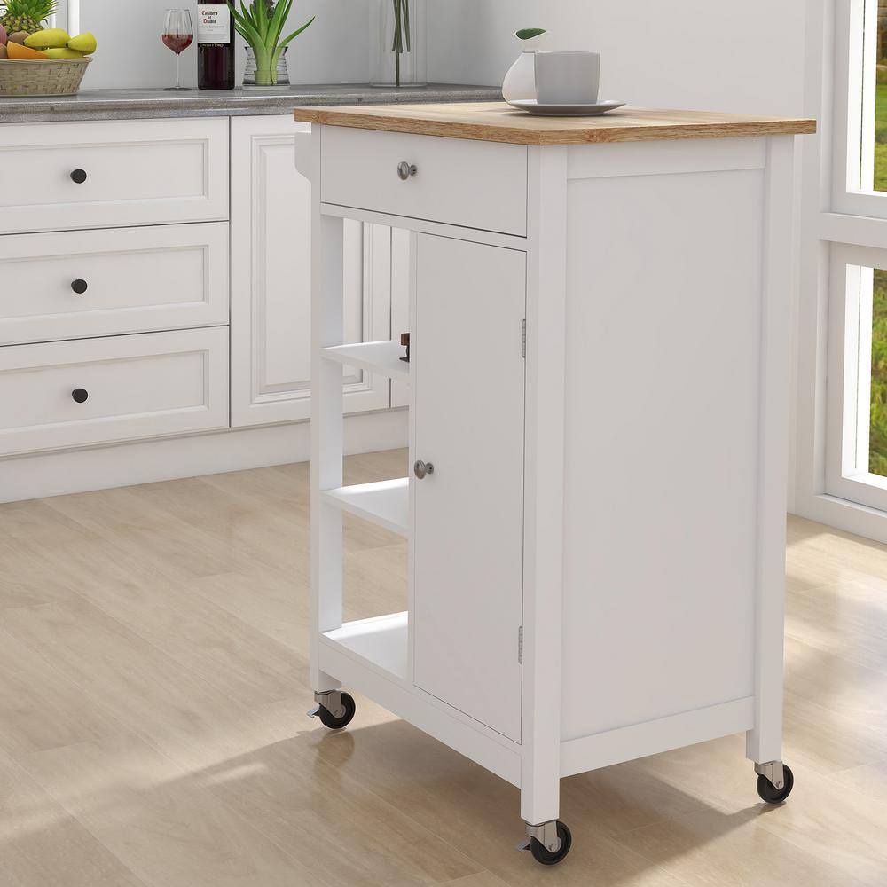 wetiny White Kitchen Island 868W28235382