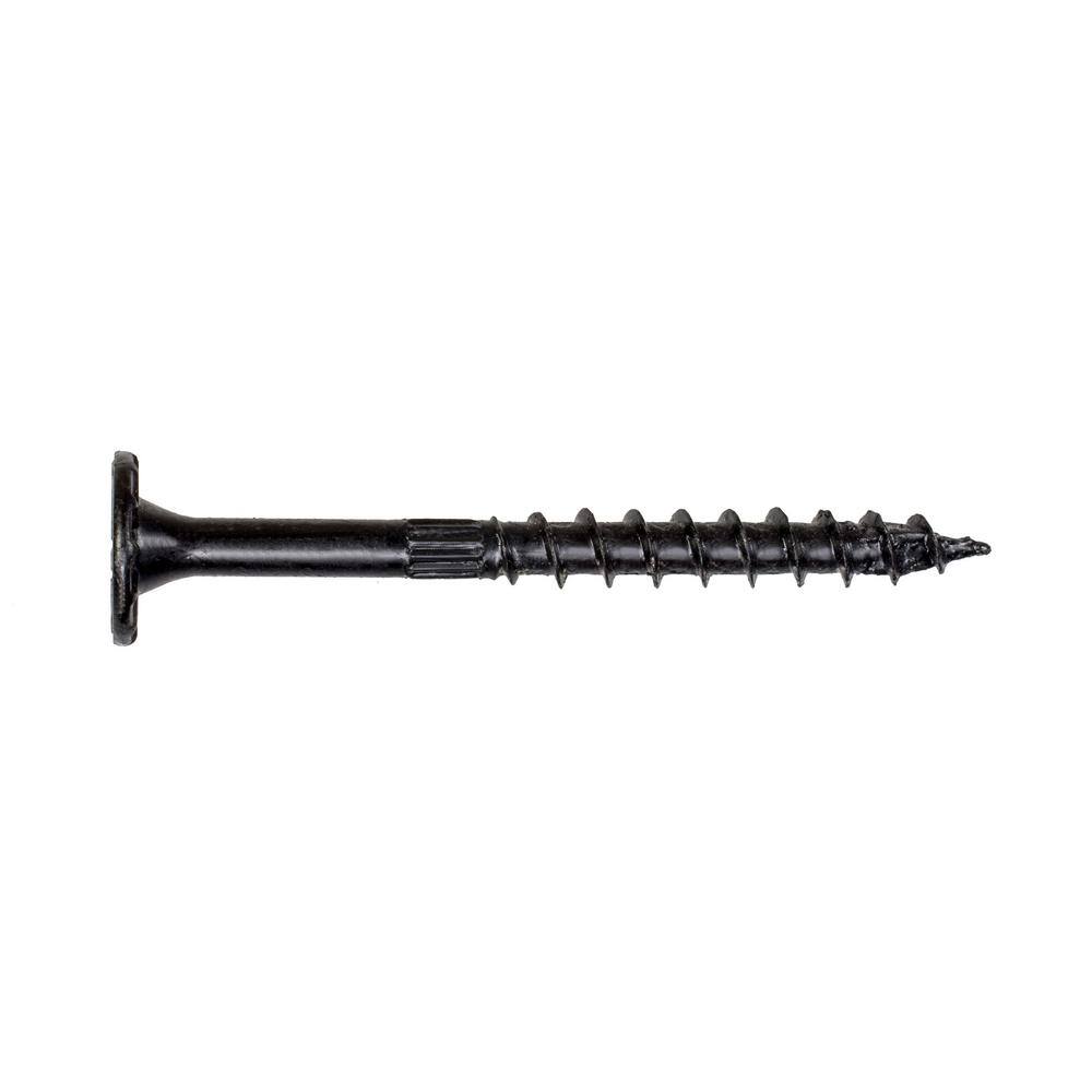 Simpson Strong-Tie Outdoor Accents 0.220 in. x 3-12 in. T40 6-Lobe Low Profile Head Black Structural Wood Screw (12-Pack) SDWS22312DBBRC12