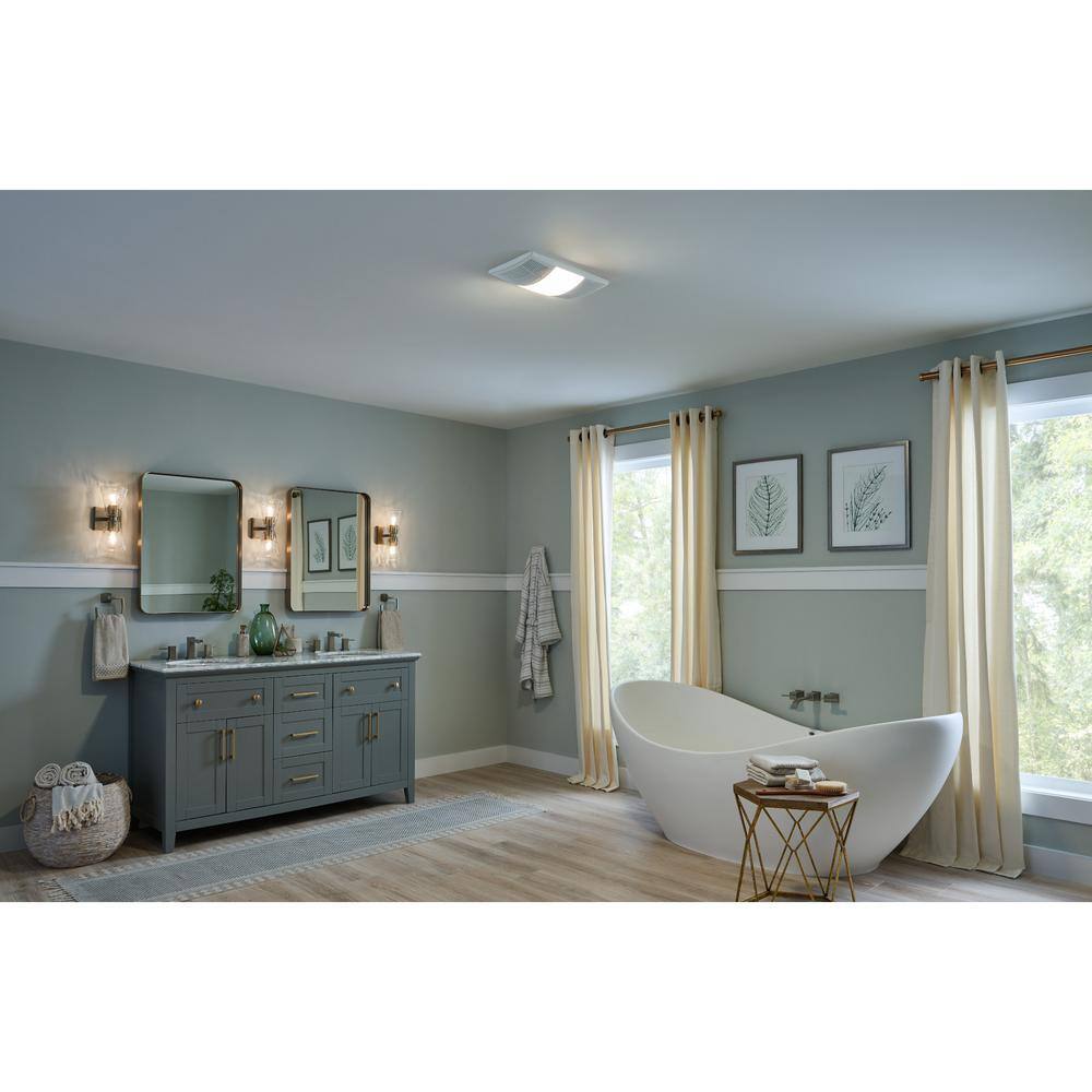 Broan-NuTone PowerHeat 80 CFM Ceiling Bathroom Exhaust Fan with Heater and CCT LED Lighting BHFLED80