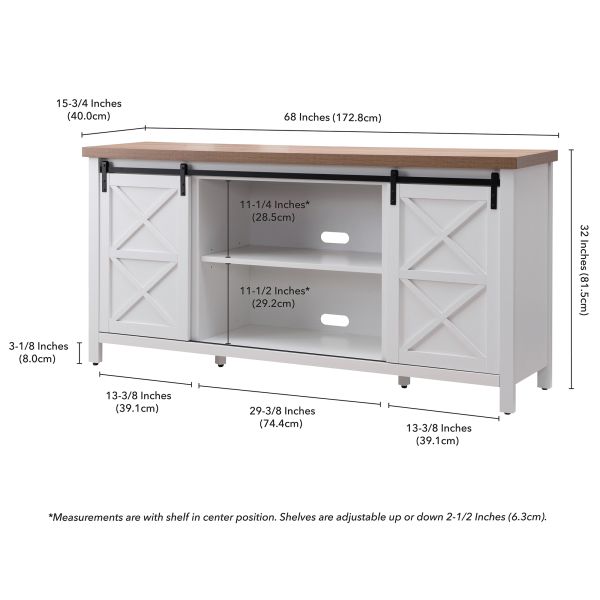 Elmwood Rectangular TV Stand for TV's up to 75