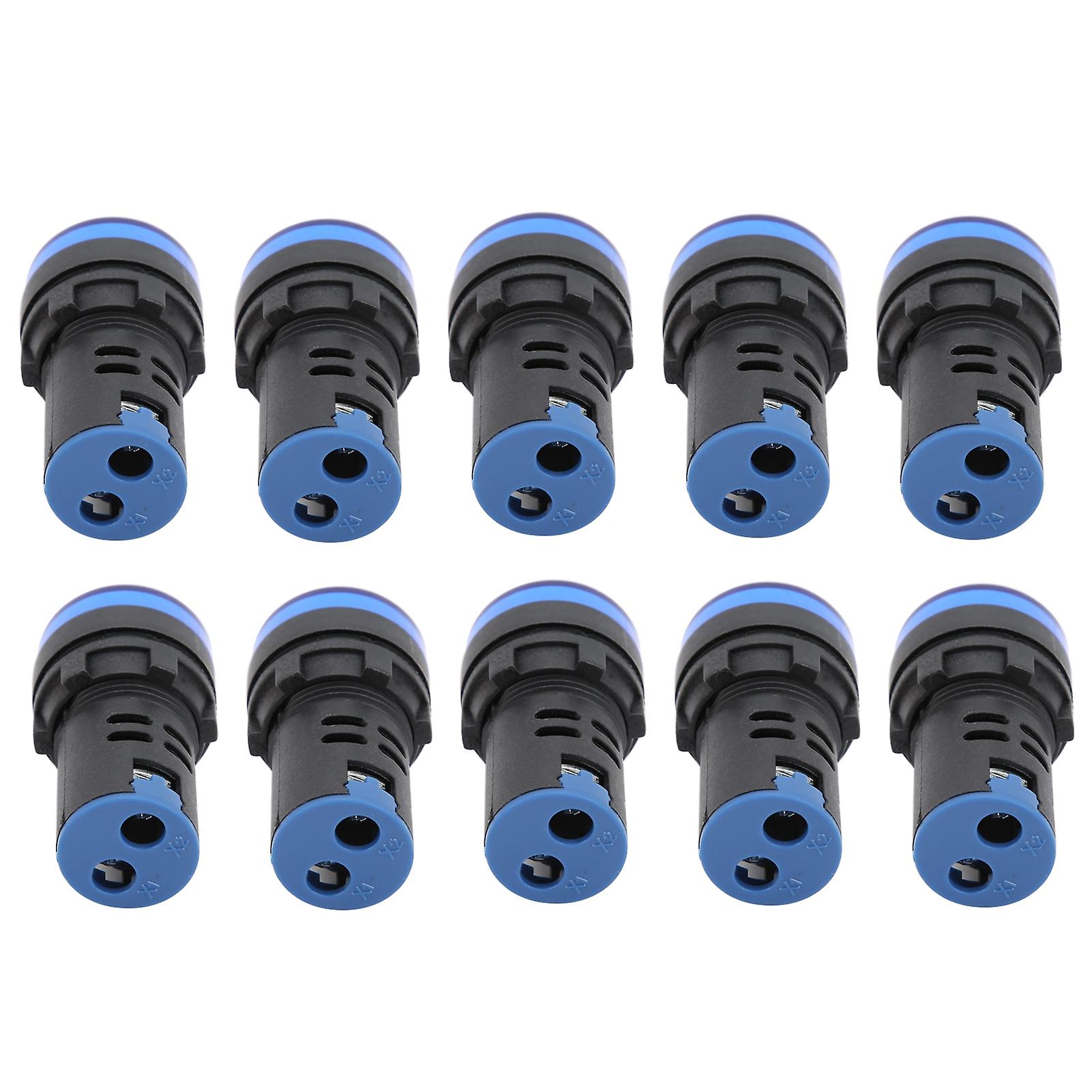 10pcs Blue Led Signal Light Ad1622ds High Brightness Led Indicator For Equipmentac/dc110v