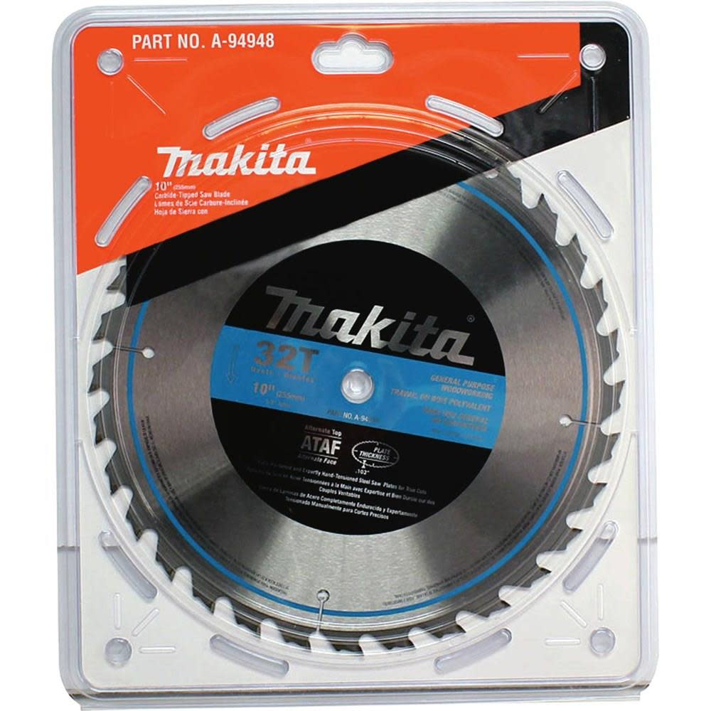 10 in. 32-Teeth Carbide-Tipped Table Saw Blade ;