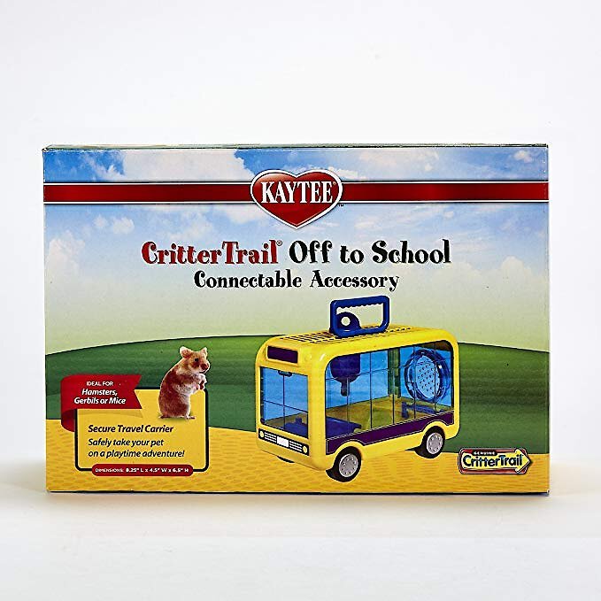 Kaytee CritterTrail Off to School Small Animal Carrier， Color Varies