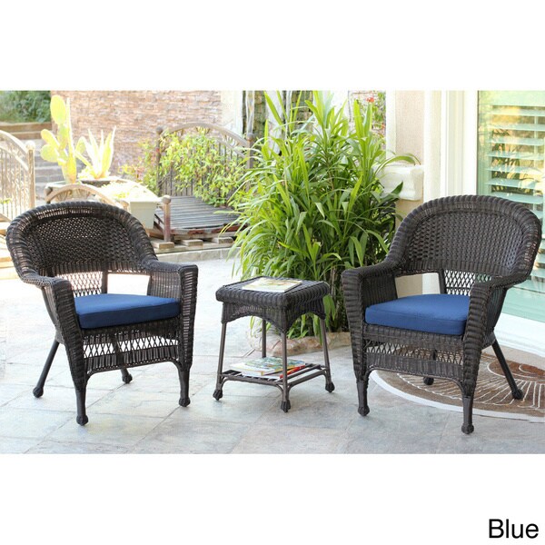 3-piece Espresso Wicker Bistro Set - Overstock - 8366453