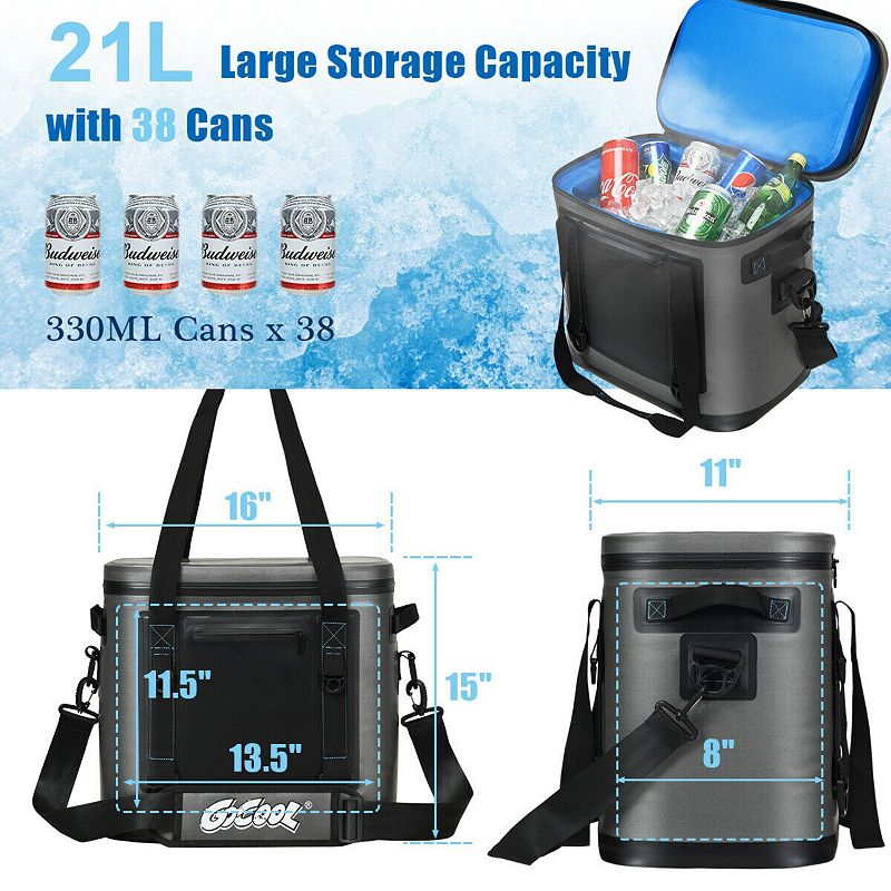 Portable Cooler Bag Leak-proof Insulated Water-resistant for Camping