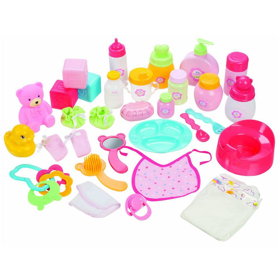 Toysmith Baby Care Kit Doll Accessories， 30 Pieces