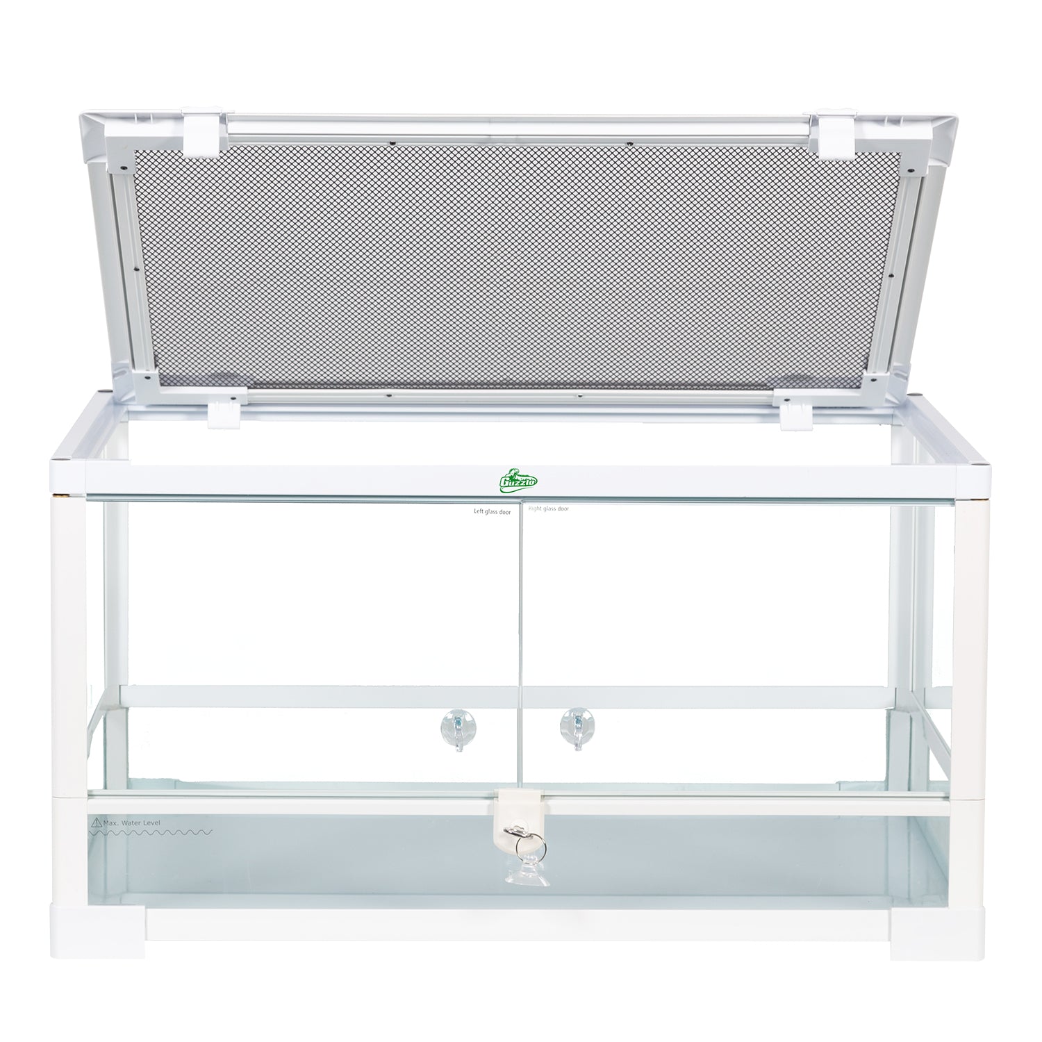 GUZZLO  Front Double Door Opening White Glass Terrarium-24 Gallon