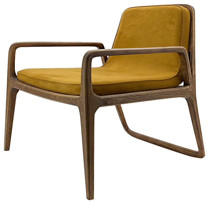 Troy Walnut Armchair   Midcentury   Armchairs And Accent Chairs   by Norm Concept  Houzz