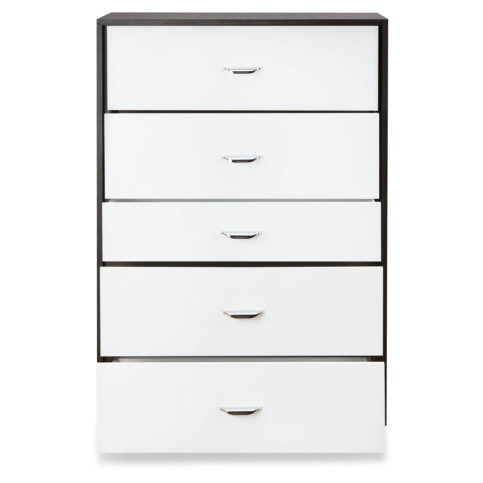 Carson Carrington Hobro White/Espresso 5-drawer Chest