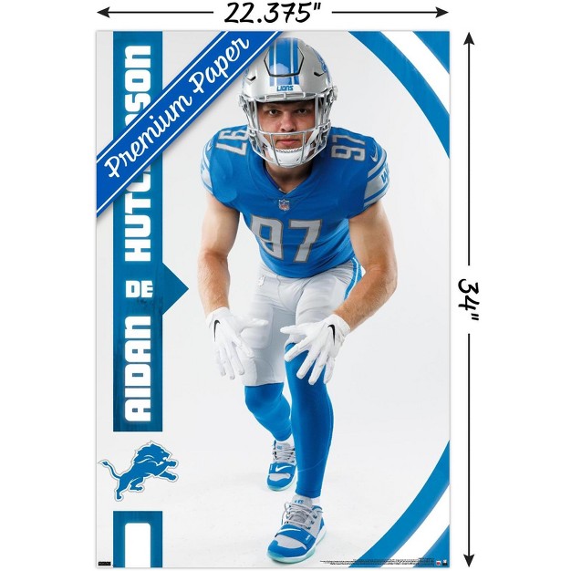 Trends International Nfl Detroit Lions Aidan Hutchinson 22 Unframed Wall Poster Prints