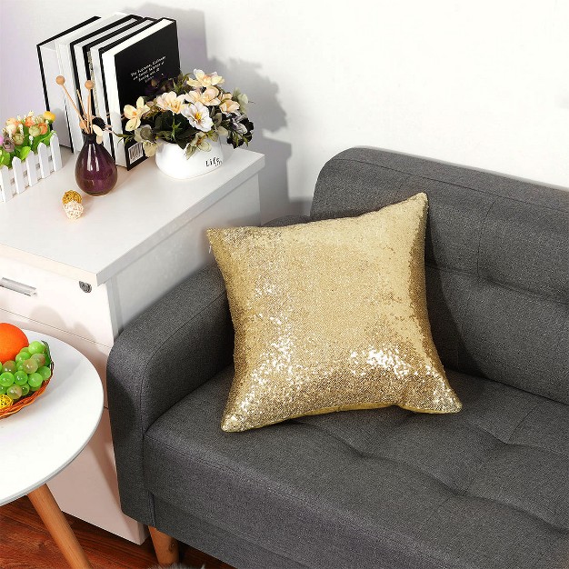 Polyester Shiny Comfy Sequin Sofa Decorative Pillow Cover Piccocasa