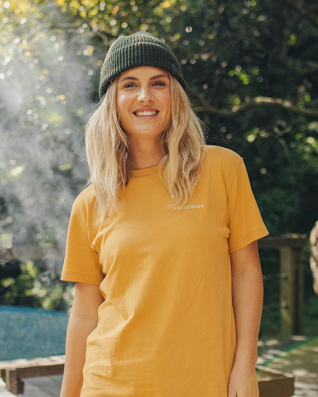 Embrace The Journey Oversized Recycled Cotton T-Shirt - Amber Gold