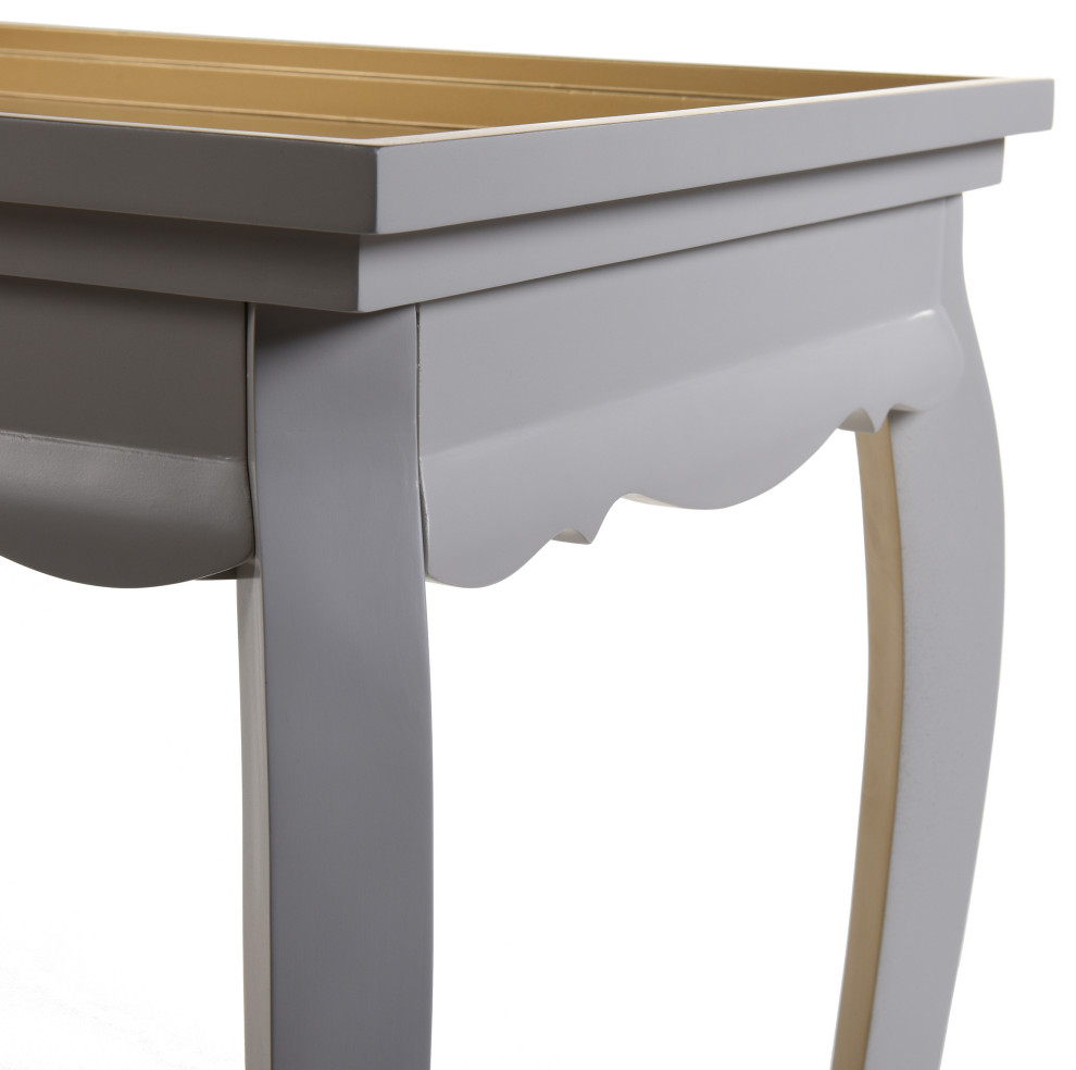 Dann Foley Lifestyle End Table White and Gold Finish   Traditional   Side Tables And End Tables   by StyleCraft  Houzz