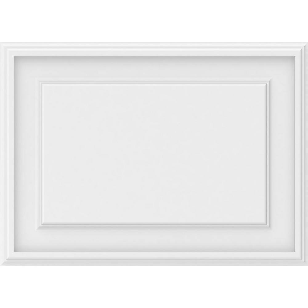 Ekena Millwork 58 in. x 22 in. x 16 in. Legacy Raised Panel White PVC Decorative Wall Panel WALP22X16X062LEG