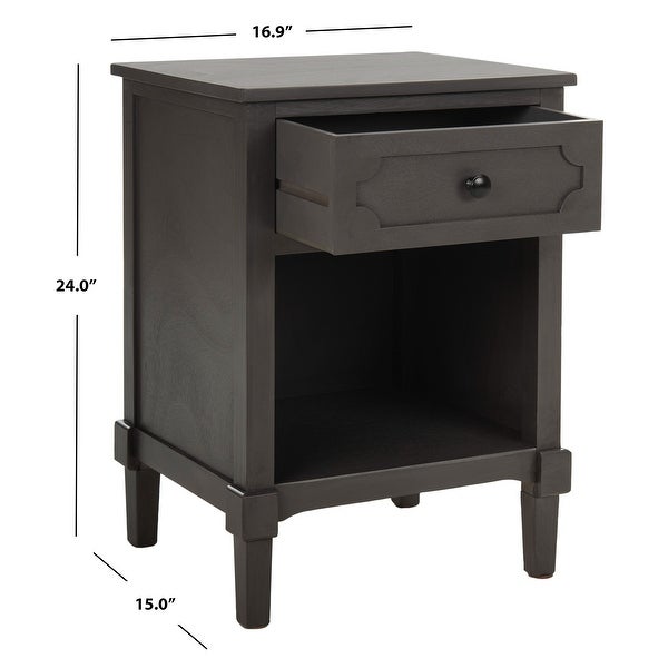 SAFAVIEH Rosaleen Grey Storage Side Table - 16.9