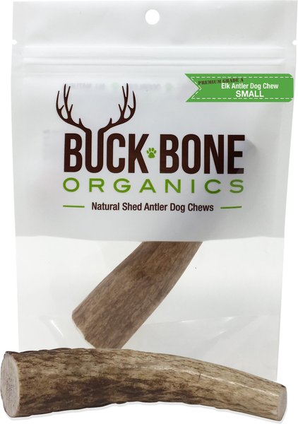 Buck Bone Organics Whole Elk Antler Dog Chews， 4-in