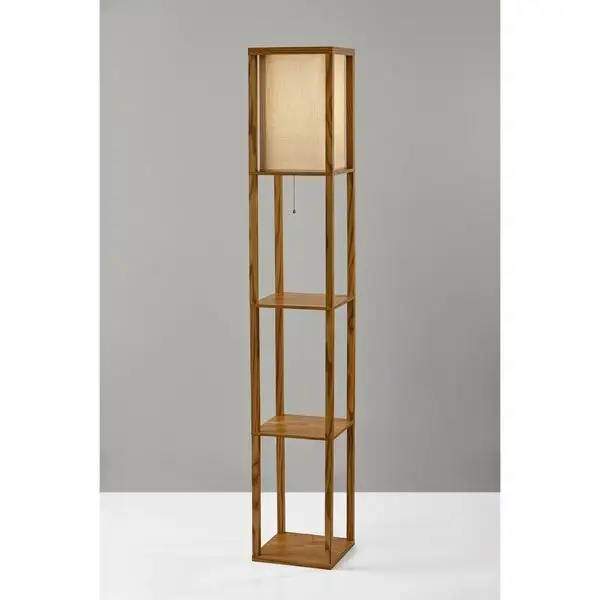 Carbon Loft Wiig Wood Shelf Lamp