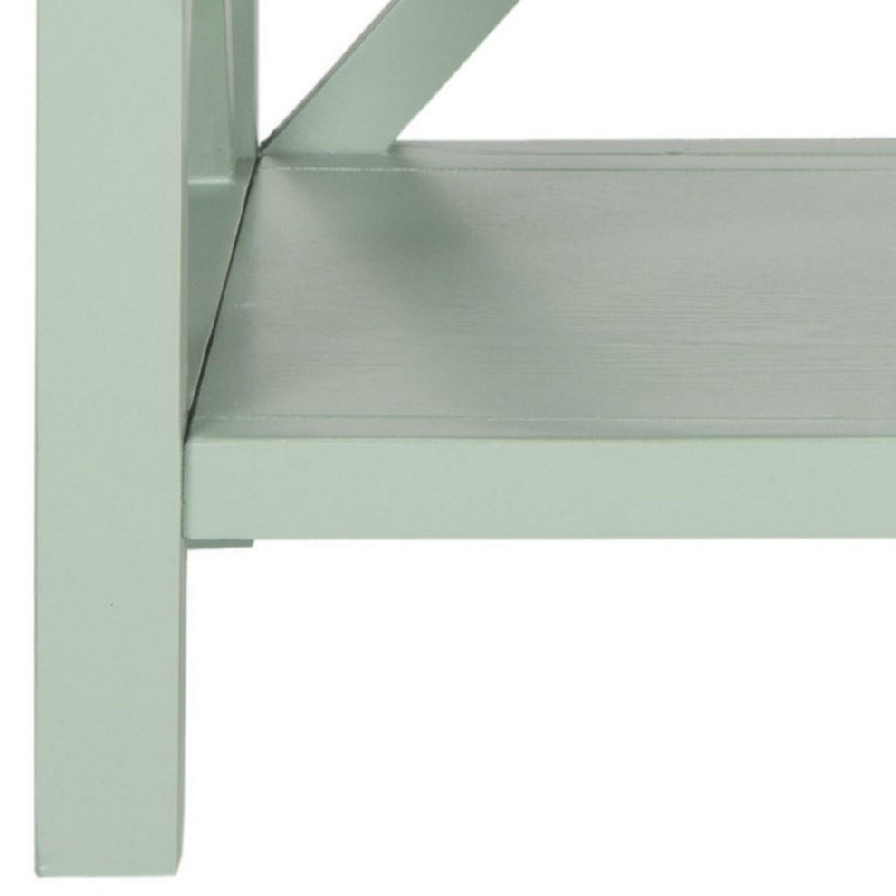 Sims Cross Back End Table  Dusty Green   Contemporary   Side Tables And End Tables   by Rustic Home Furniture Deco  Houzz