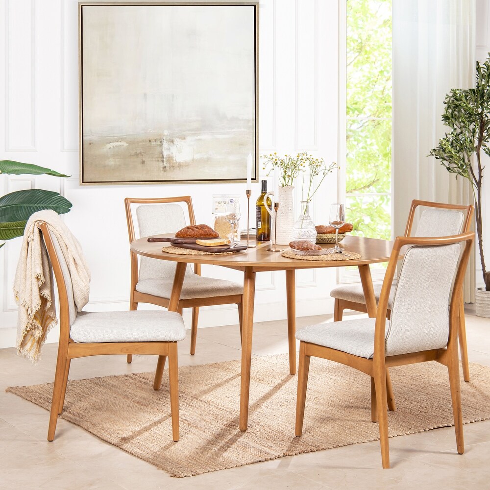 Scandi 54 inch Rubber Wood 4 Seater Round Dining Table