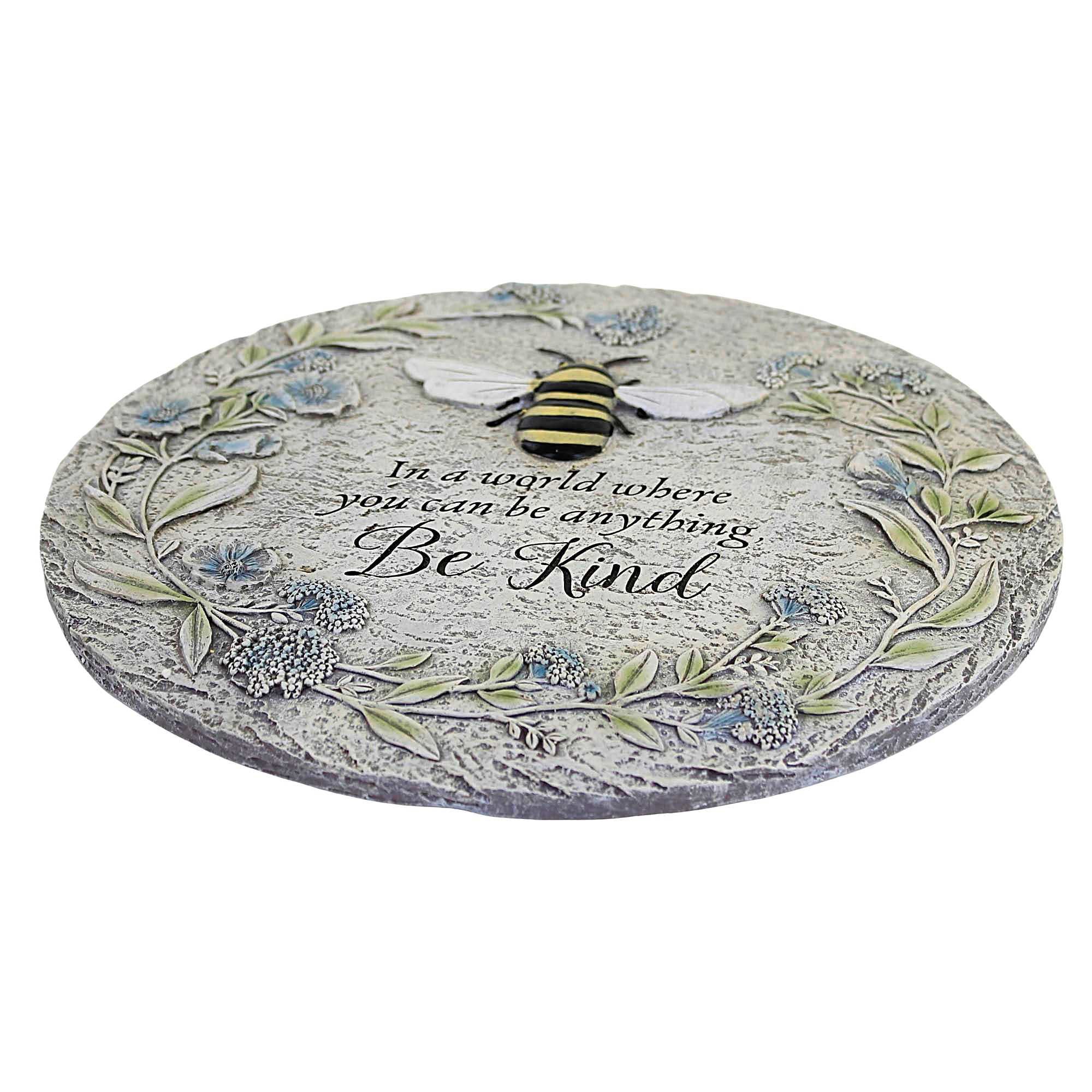 Home & Garden Bee Stepping Stone Polyresin Yard Decor Flowers Bumble 18366