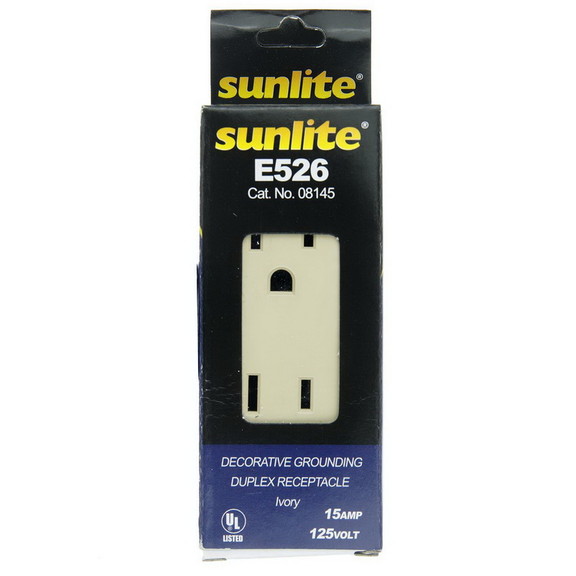 Sunlite 08145 SU E526 15A Decorative Duplex Recept...