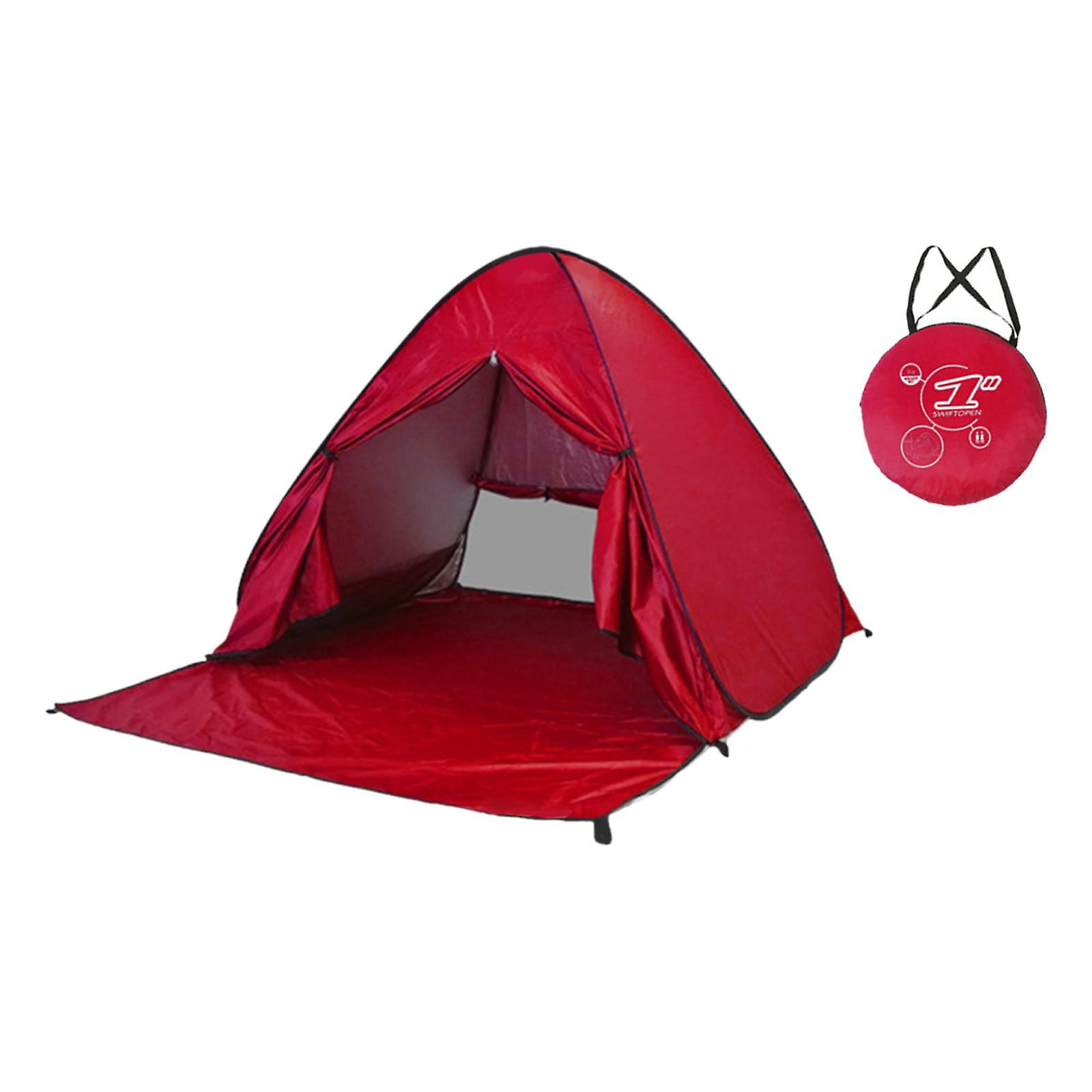 Beach Tent Automatic Beach Tent Pop Up Tent For Beach Mountaineering Fishing Red