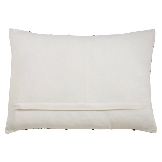 Oversize Poly Filled Light Mud Cloth Throw Pillow White Saro Lifestyle