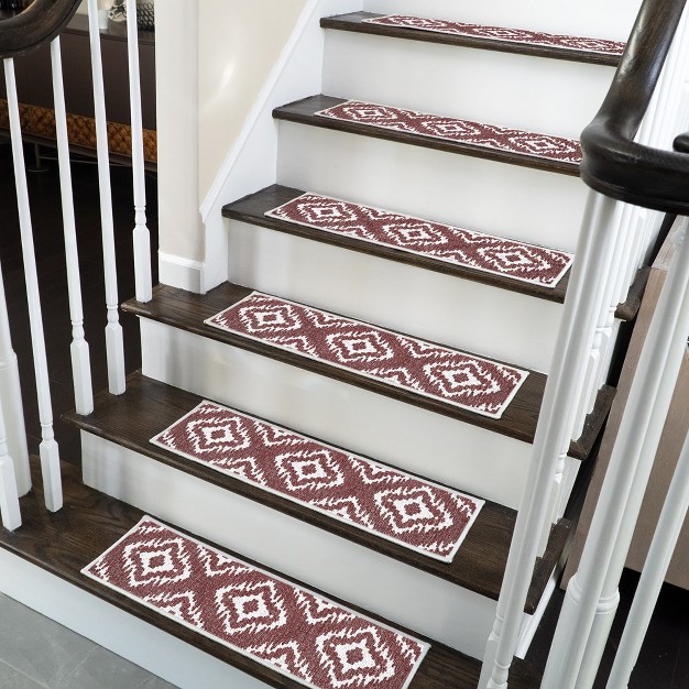 Sussexhome Tetra One Design Cotton Anti slip Stair Treads 9 X 28