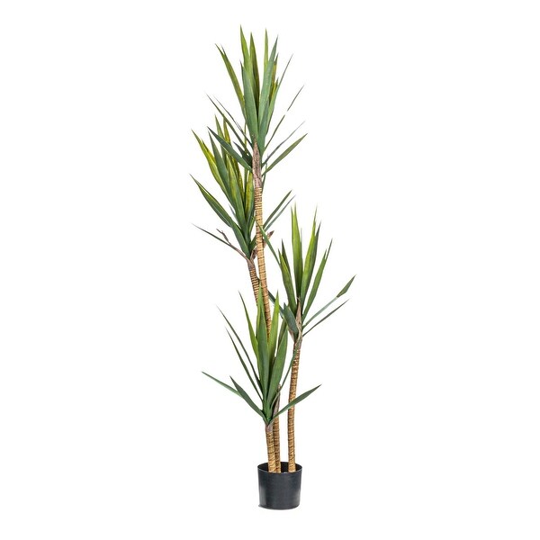 Faux Yucca Tree in Plastic Pot