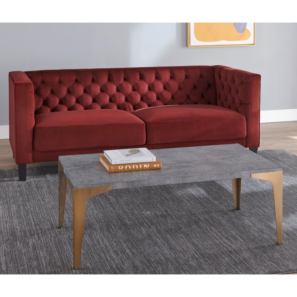 Lifestorey Modern Chesterfield Back Sofa and Chair Set