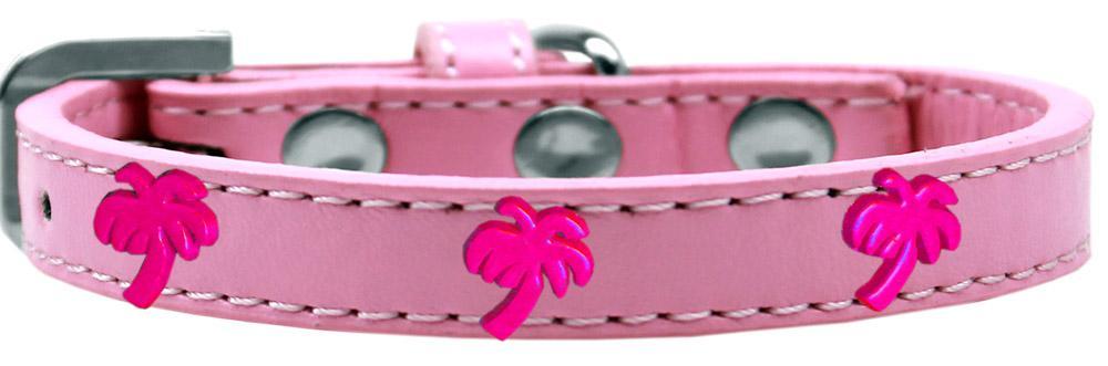 Pink Palm Tree Widget Dog Collar